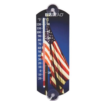 10" Thermometer - American Flag, 10/case