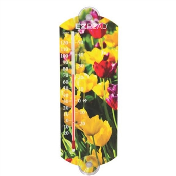 10" Thermometer - Flowers, 10/case