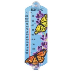 10" Thermometer - Butterflies, 10/case