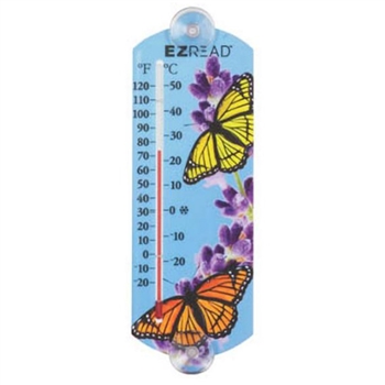 10" Thermometer - Butterflies, 10/case