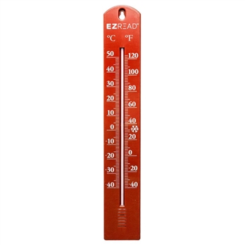 15.5" Color Thermometer - Red, 10/case