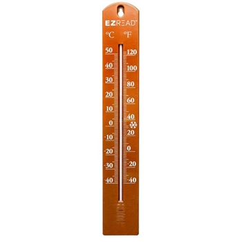 15.5" Color Thermometer - Orange, 10/case