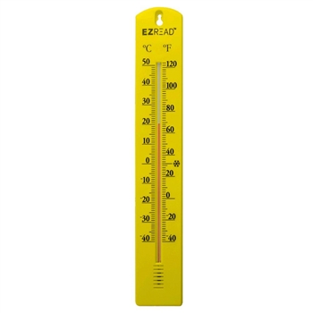 15.5" Color Thermometer - Yellow, 10/case