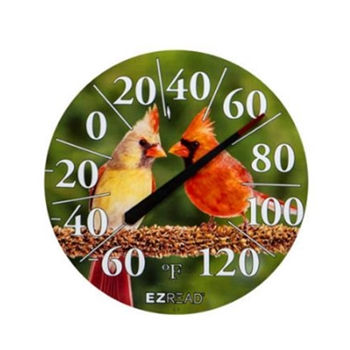 12.5" Dial Thermometer - Summer Cardinal, 6/case