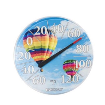 12.5" Dial Thermometer - Hot Air Balloon, 6/case