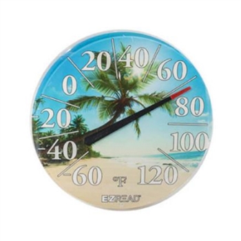 12.5" Dial Thermometer - Beach, 6/case