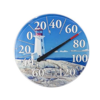 12.5" Dial Thermometer - Lighthouse, 6/case