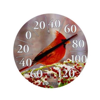 12.5" Dial Thermometer - Winter Cardinal, 6/case