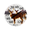 12.5" Dial Thermometer - Winter Deer, 6/case