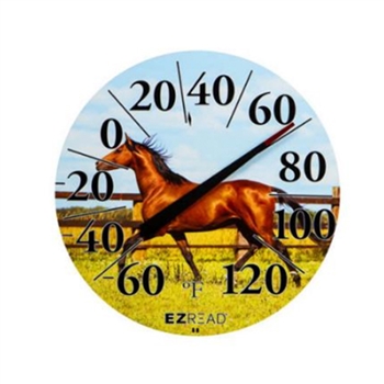 12.5" Dial Thermometer - Horse, 6/case