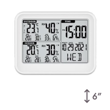 Digital Wireless Thermometer / Hygrometer / Clock, 6/case