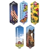 10" Indoor/Outdoor Thermometer Set - Flag, Horse, Flowers, Farm, Butterfly; 5 assorted, 10/case