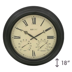 18" Metal Clock, 4/case