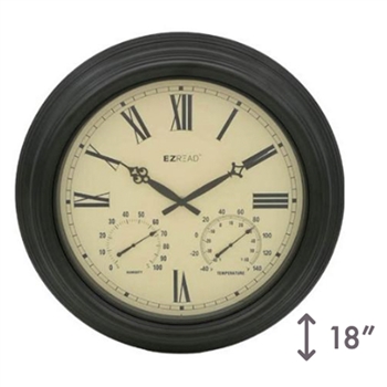 18" Metal Clock, 4/case