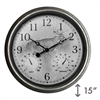 15" Galvanized Clock - Buck, 4/case