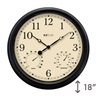 18" Outdoor Clock / Thermometer / Hygrometer - Black, 4/case