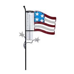 Metal Flag Rain Gauge Stake, 4/case