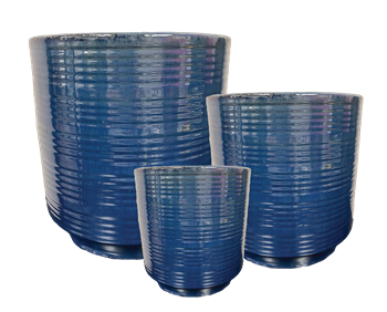 S/3 Mateo Pots - Pearl Blue