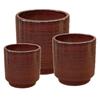 S/3 Mateo Pots - Tropical Red