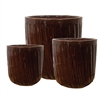 S/3 Clarinda Pots - Espresso