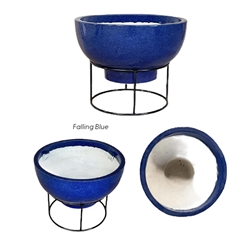 Fire Pit On Stand - Falling Blue