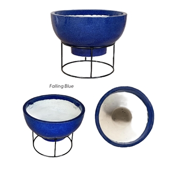 Fire Pit On Stand - Falling Blue