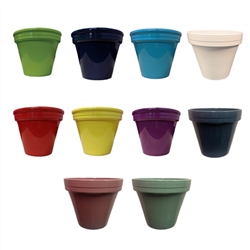 7.75" Powder Coated Standard Pot w/ Hole (Click to View Colors & Pricing)