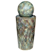 Tall Round Smooth Ball Water Feature ( Pump Included) - Multi-Colored