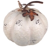 Small Antique White Metal Pumpkin