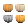 7" Milka Rustic Pumpkin Planter w/Drain Hole & Liner, 4 Assorted Colors, 8/case