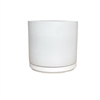 7.7" Blanca Planter w/ Attached Saucer, 4/case, holds a 6.5" pot