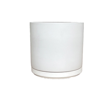 7.7" Blanca Planter w/ Attached Saucer, 4/case, holds a 6.5" pot