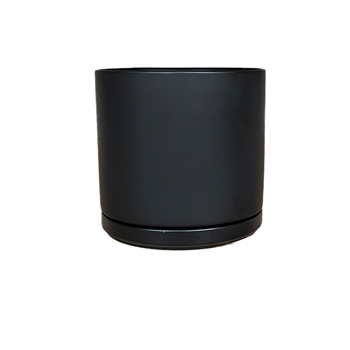 7.7" Nera Planter w/ Attached Saucer, 4/case, holds a 6.5" pot