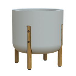 Hygge Cylinder Pot with Legs - Sandstone