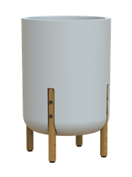 Tall Hygge Cylinder Pot with Legs - Sandstone