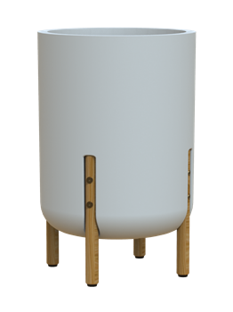 Tall Hygge Cylinder Pot with Legs - Sandstone