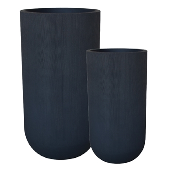 S/2 Fringe Tall Planters - Black