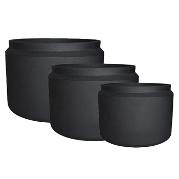 S/3 Latte Planter - Black