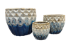 S/3 Grady Pots - Relic Blue Over Petrol Blue