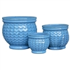 S/3 Lani Pots - Aqua Blue