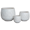 S/3 Enya Pots - Shiny White