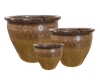 S/3 Peacock Pots - Milo Mocha