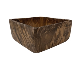 9" Canis Short Square Planter - Mistic Wood