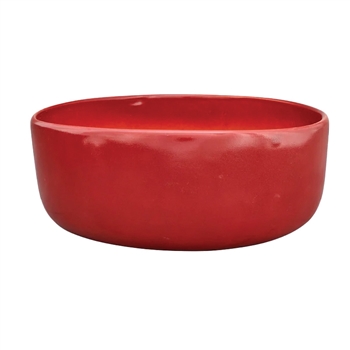 12" Aries Glazed Color Bowl - Red