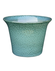 7" Glazed Spanish Pot - Aqua Green