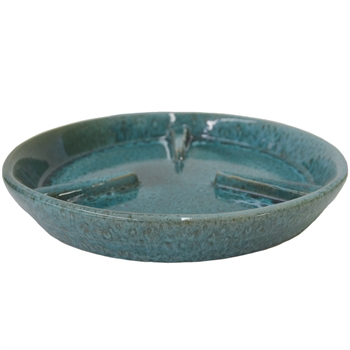 Glazed Saucer - Aqua Green