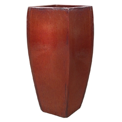 Single Tall Square Milan Planter - Copper