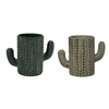 8.7" Cactus Planter w/ Drain Hole & Liner, 2 assorted, 4/case, holds a 4" pot