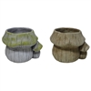 6.5" Toadstool Planter w/ Drain Hole & Liner, 2 assorted, 4/case, holds a 4.5" pot