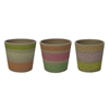 5.5" Ginny Planter w/ Drain Hole & Liner, 3 assorted, 6/case, holds a 4.5" pot